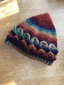 crocheted pixi hat